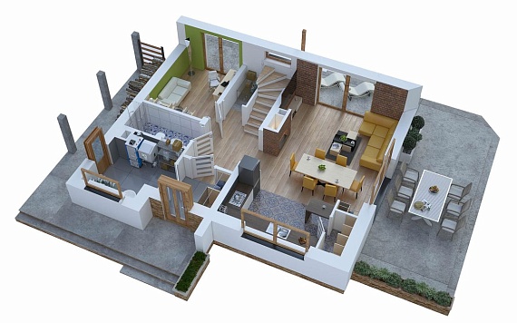 Проект Дом BW-36 вариант 18 без гаража1